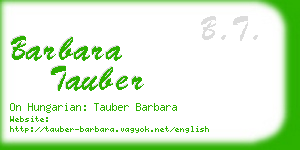 barbara tauber business card